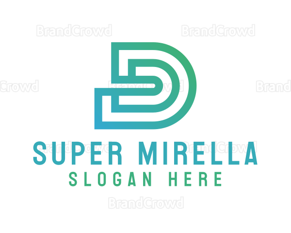 Modern Gradient Letter D Logo