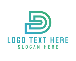 Modern - Modern Gradient Letter D logo design