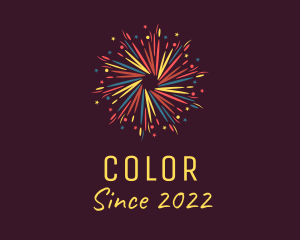 Colorful Pyrotechnics Festival logo design