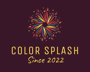 Colorful Pyrotechnics Festival logo design