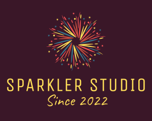 Sparkler - Colorful Pyrotechnics Festival logo design