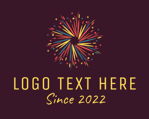 Party - Colorful Pyrotechnics Festival logo design