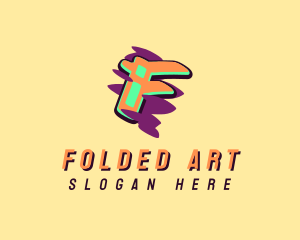 Graffiti Art Letter F logo design