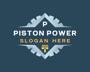 Piston - Piston Engine Mechanic logo design