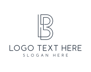 Monoline - Professional Brand Letter B logo design