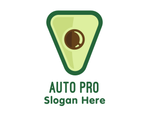 Avocado Food Triangle logo design