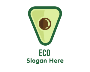 Avocado Food Triangle logo design