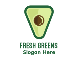Salad - Avocado Food Triangle logo design