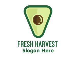 Veggie - Avocado Food Triangle logo design