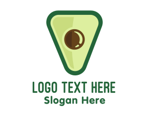 Green Shield - Avocado Food Triangle logo design