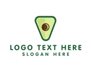 Veggie - Avocado Food Triangle logo design