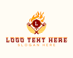 Slaughterhouse - Fire Grill Barbecue logo design