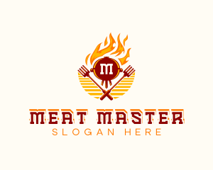 Fire Grill Barbecue  logo design