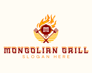 Fire Grill Barbecue  logo design