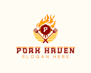 Fire Grill Barbecue  logo design