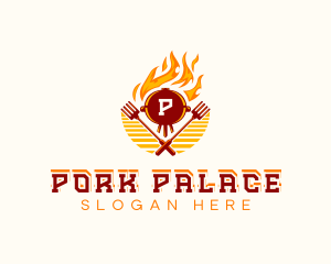 Fire Grill Barbecue  logo design