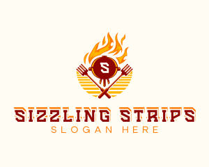 Bacon - Fire Grill Barbecue logo design