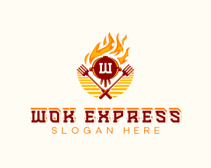 Fire Grill Barbecue  logo design