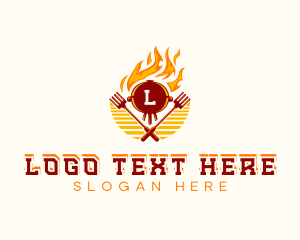 Meat - Fire Grill Barbecue logo design