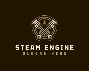 Piston Engine Wheel logo design