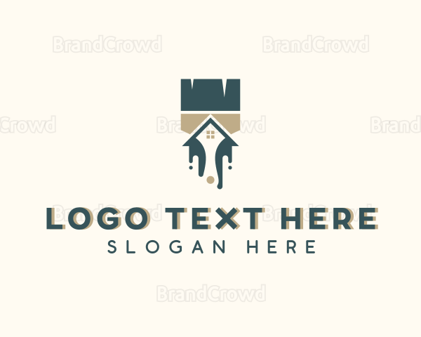 House Painter Paint Brush Logo