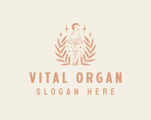 Natural Organic Mushroom logo design