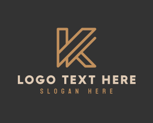Digital Marketing - Luxury Modern Brand Letter K logo design