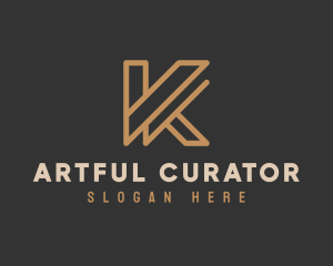 Luxury Modern Brand Letter K logo design