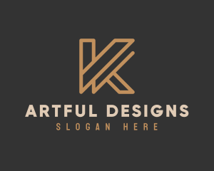 Luxury Modern Brand Letter K logo design