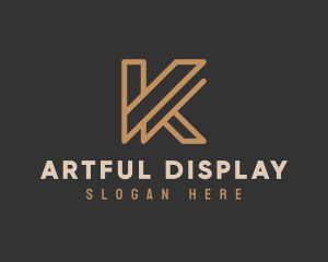 Luxury Modern Brand Letter K logo design