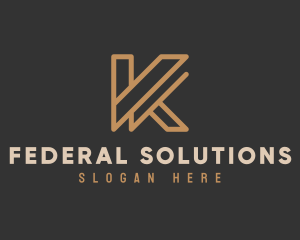 Luxury Modern Brand Letter K logo design