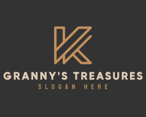 Luxury Modern Brand Letter K logo design