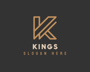 Luxury Modern Brand Letter K logo design