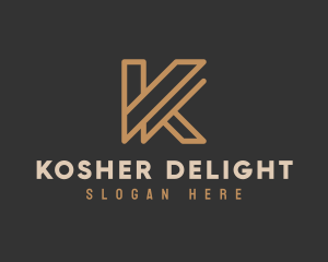 Luxury Modern Brand Letter K logo design