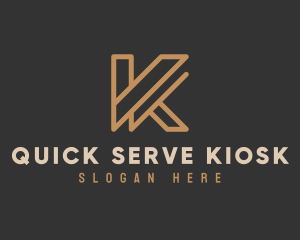 Luxury Modern Brand Letter K logo design