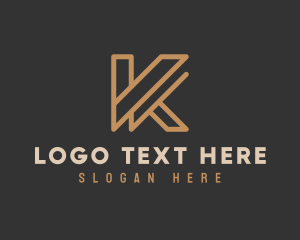 Investment - Luxury Modern Brand Letter K logo design