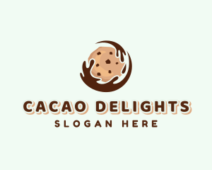 Cacao - Chocolate Cookie Dessert logo design