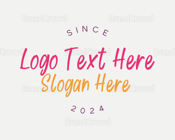 Fun Handwritten Company Logo