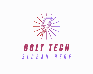 Power Lightning Bolt logo design