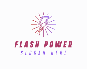 Power Lightning Bolt logo design