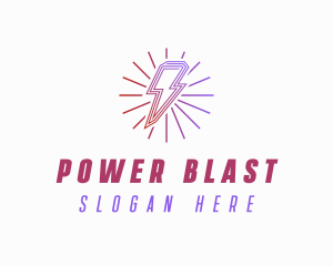 Power Lightning Bolt logo design