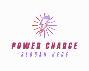 Power Lightning Bolt logo design