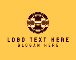 Fitness - Dumbbell Exercise Fitness logo design