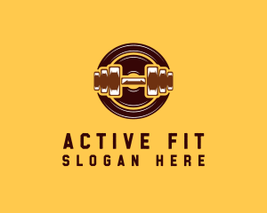 Dumbbell Exercise Fitness logo design