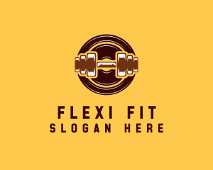 Dumbbell Exercise Fitness logo design