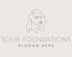 Beauty Product - Minimalist Female Face logo design