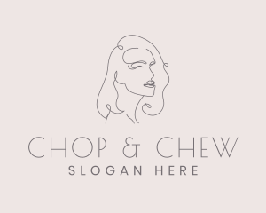Chic - Minimalist Female Face logo design