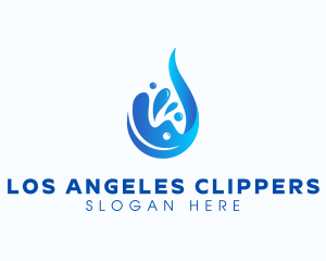 Aqua Water Droplet Logo