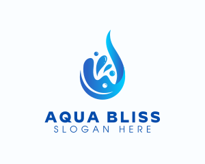 Aqua Water Droplet logo design