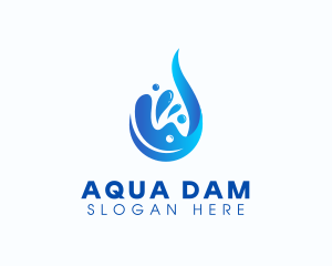 Aqua Water Droplet logo design